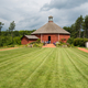 Old World Wisconsin lawn around the visitor's center