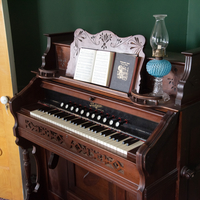 Piano with music sheets on stand