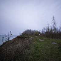 Bench overlooking Lake Michigan