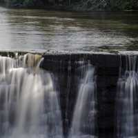 Closeup view of the Waterfall at Dells Mill