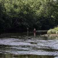 People fishing in the River