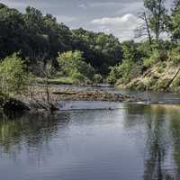 River Landscape with bend and trees