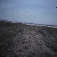 Steep Bluff down to lake Michigan