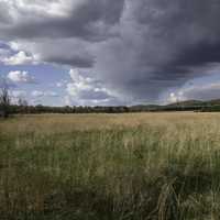 Storm Clouds over the landscape at Quincy Bluff, Wisconsin