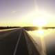 Sunset Landscape Panorama at a bridge crossing over the Wisconsin River