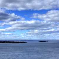 Island in the great lake at Peninsula State Park, Wisconsin