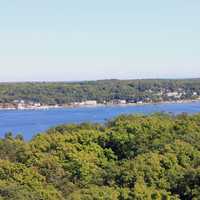 Straight between island at Peninsula State Park, Wisconsin