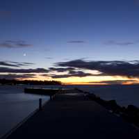 The Pier at dusk at Peninsula State Park, Wisconsin