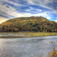 Large hill across the river at Perrot State Park, Wisconsin