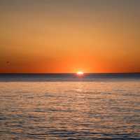 Closer view of the Sunrise at Point Beach, Wisconsin