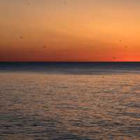 Daybreak over Lake Michigan at Point Beach, Wisconsin