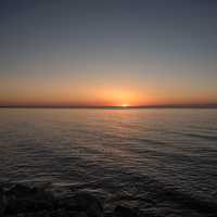 Sunrise on Lake Michigan at Point Beach, Wisconsin