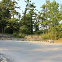 Parking lot area at Point Beach State Park, Wisconsin