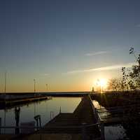 Beyond the Docks at Port Washington, Wisconsin