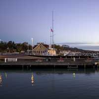 Docks in the Morning at Port Washington, Wisconsin