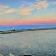 Dusk on Lake Michigan at Port Washington, Wisconsin