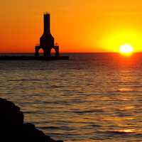 Glorious Sunrise at Port Washington, Wisconsin
