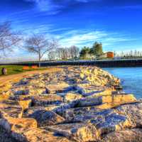 Harbor Shoreline at Port Washington, Wisconsin