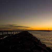 Looking at the Pier at Port Washington, Wisconsin