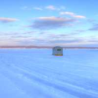 Lonely Fishing Shack at Potawatomi State Park, Wisconsin