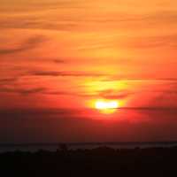 Sun behind clouds at Potawatomi State Park, Wisconsin