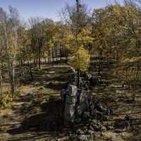 Stone Structure at the top of Rib Mountain during the Autumn