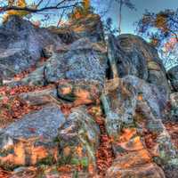 Rock cropping up close at Roche-A-Cri State Park