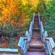 Staircase to the top at Roche-A-Cri State Park