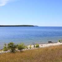 Looking back at Washington Island at Rock Island State Park, Wisconsin