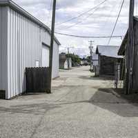 Back Alley of the buildings in Deerfield, Wisconsin