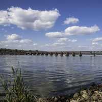 Bridge over the Wisconsin River and Landscape