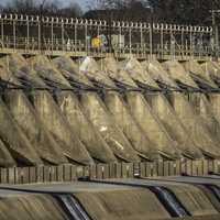 Close Up of the Dam at Prairie Du Sac 