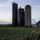 Farm and Silos at dusk