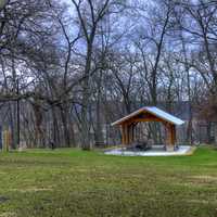 Landscape and Picnic Shelter near Black Earth, Wisconsin