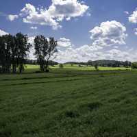 Green grass landscape at Indian Lake County Park