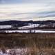 Hills landscapes in the winter in Wisconsin