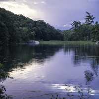 Lake under late afternoon sky at Stewart Lake County Park