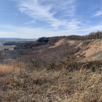 Landscape and bluff at Spring Green Preserve