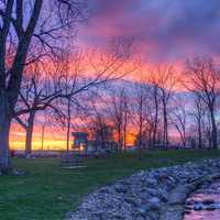 Landscapes at Dusk by Beckman Mill, Wisconsin