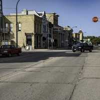 Looking down main street in Lake Mills