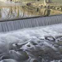 Man made waterfall in Blanchardville, Wisconsin