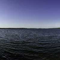 Panoramic view of Rock Lake from the Bike trail in Lake Mills, Wisconsin