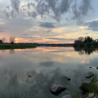 Panoramic of Crawfish River Sunset