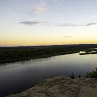 River Valley dusk landscape at Ferry Bluff