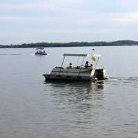 Boat on Rock Lake in Southern Wisconsin