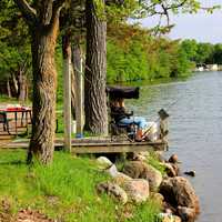 Fishing on Rock Lake in Southern Wisconsin