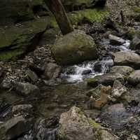 Stream Running Down the rocky creek at Parfrey's Glen, Wisconsin