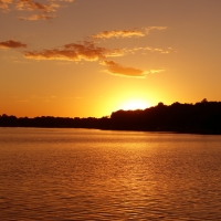 Sunset at Lone Rock