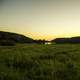 Sunset landscape with Indian lake in Wisconsin