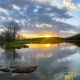 Sunset at the Maunesha and Crawfish River confluence point